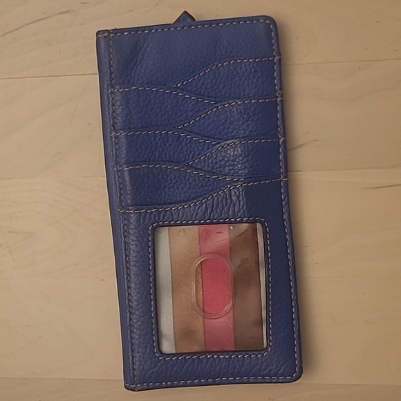 EUC Liz Claiborne Compact Blue Wallet and Checkbook Holder - Picture 4 of 11